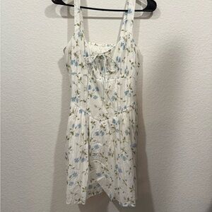 AMERICAN EAGLE Floral Sleeveless Dress with Blue and Green Accents, Size M